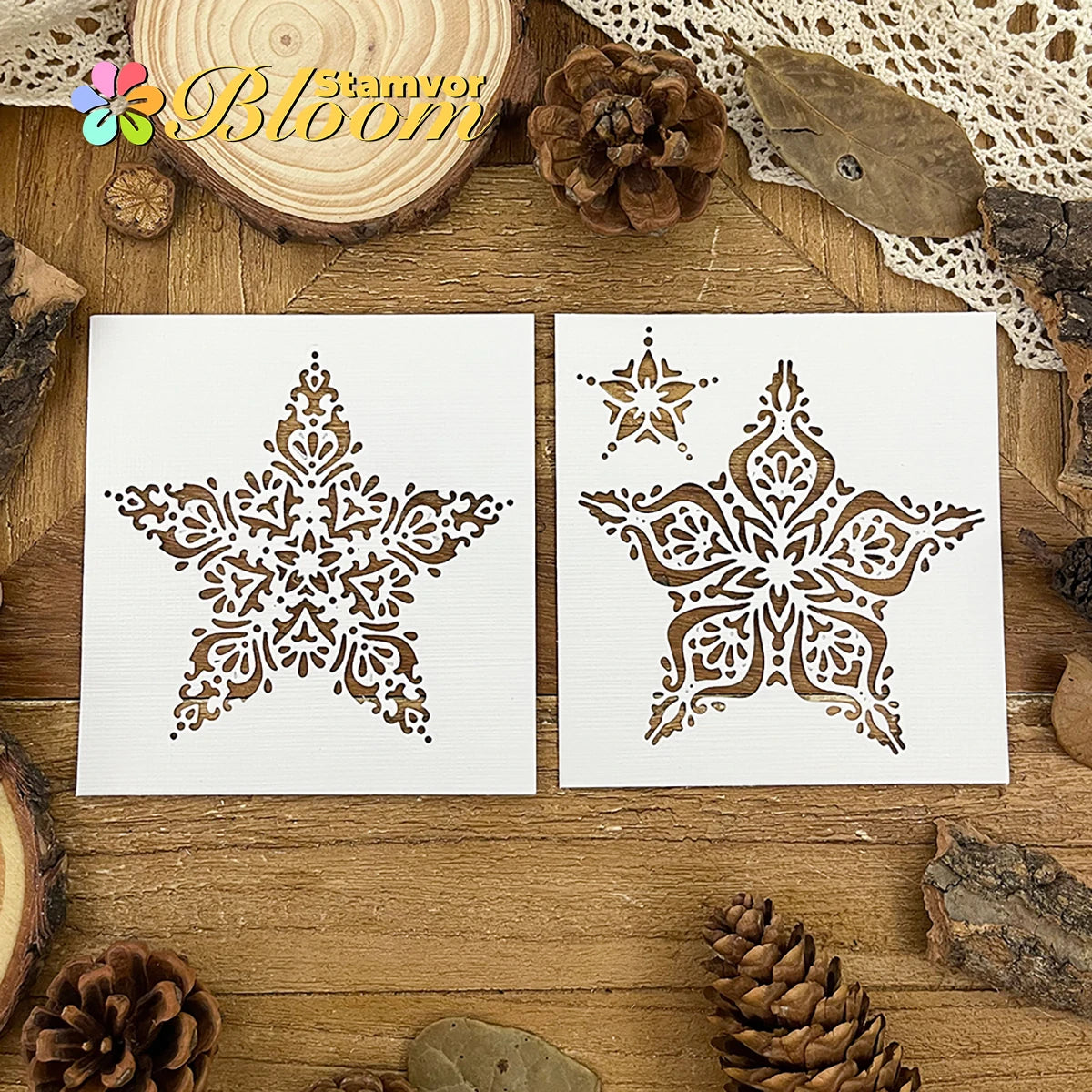 Snijmal Kerst Sterren Kant Hollow Metalen snij mal voor Scrapbooking