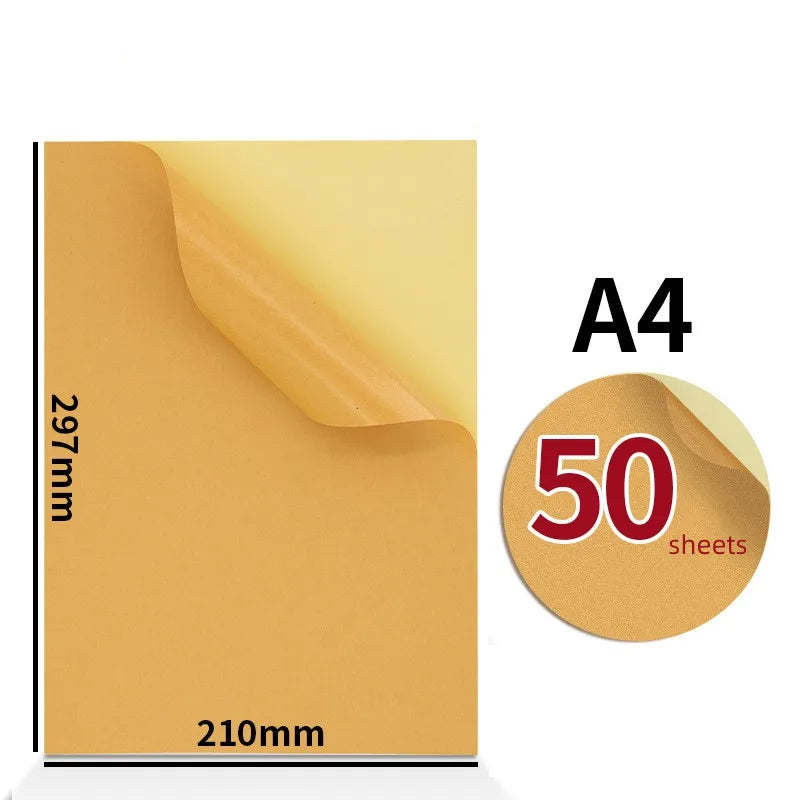Papier voor kaarten maken & Scrapbook A4 Zelfklevend Stickerpapier 50 Vellen