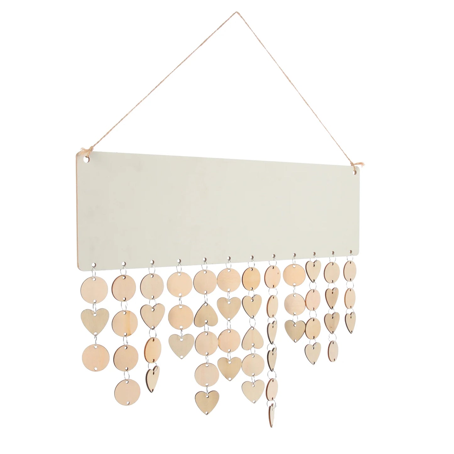 Houten figuur om zelf te schilderen/kleuren – Familie verjaardagskalender met houten schijfjes