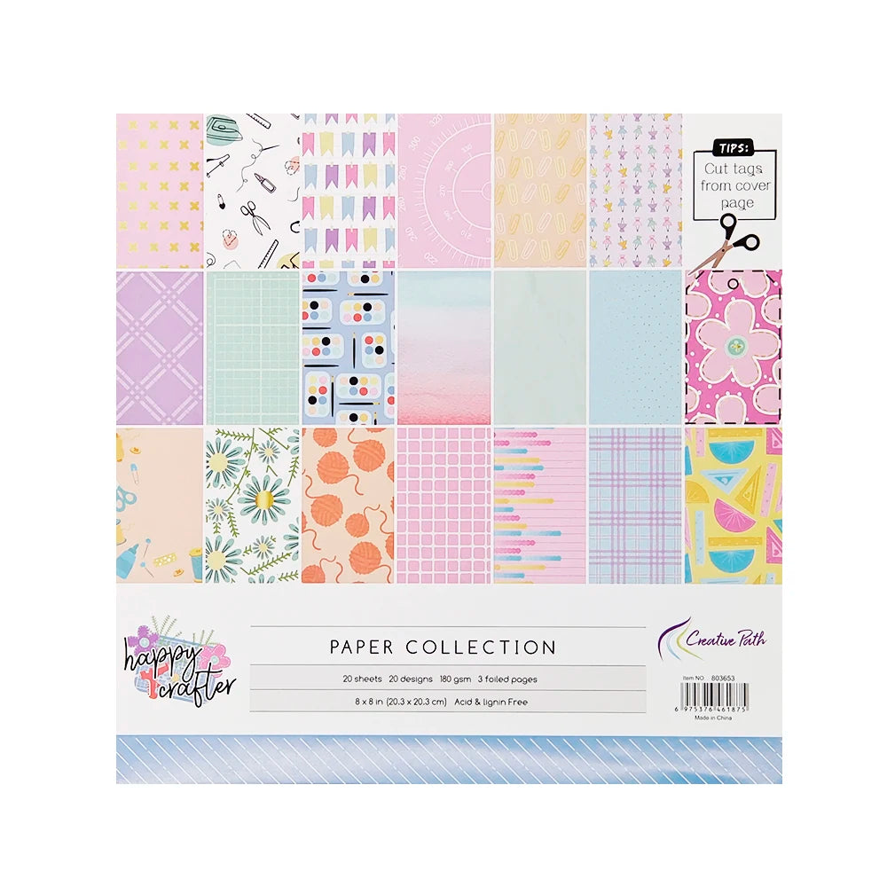 Scrapbook Papier 20 Vellen - 20 Designs - 203x203mm