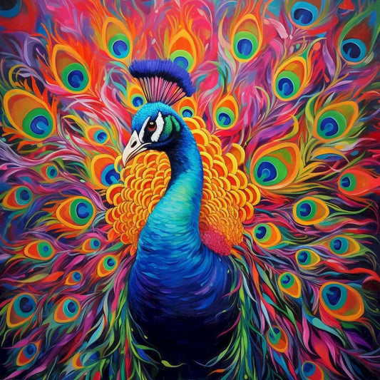 Diamond Painting Dieren Volledig Rond of Vierkant - Pauw