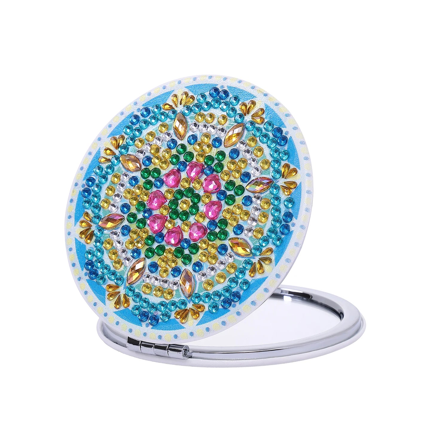 Diamond Painting Spiegel Compacte Mandala Make-up Spiegel Rond 7 cm - 052