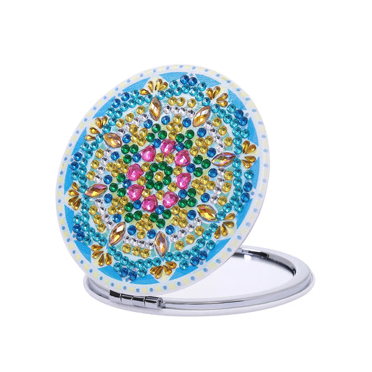 Diamond Painting Spiegel Compacte Mandala Make-up Spiegel Rond 7 cm - 052