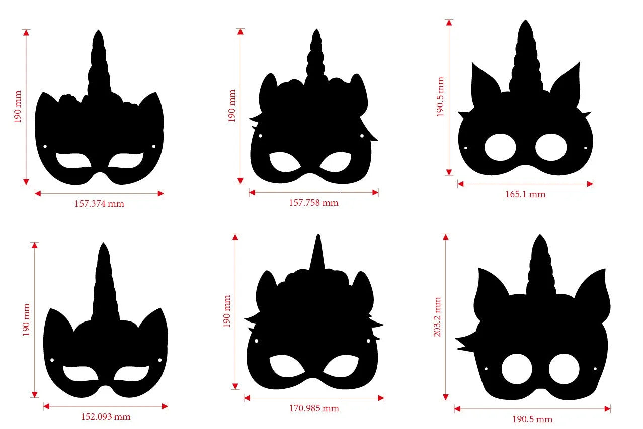 Krastekening Halloween Masker Set 6 Stuks Creatief Knutsel Pakket