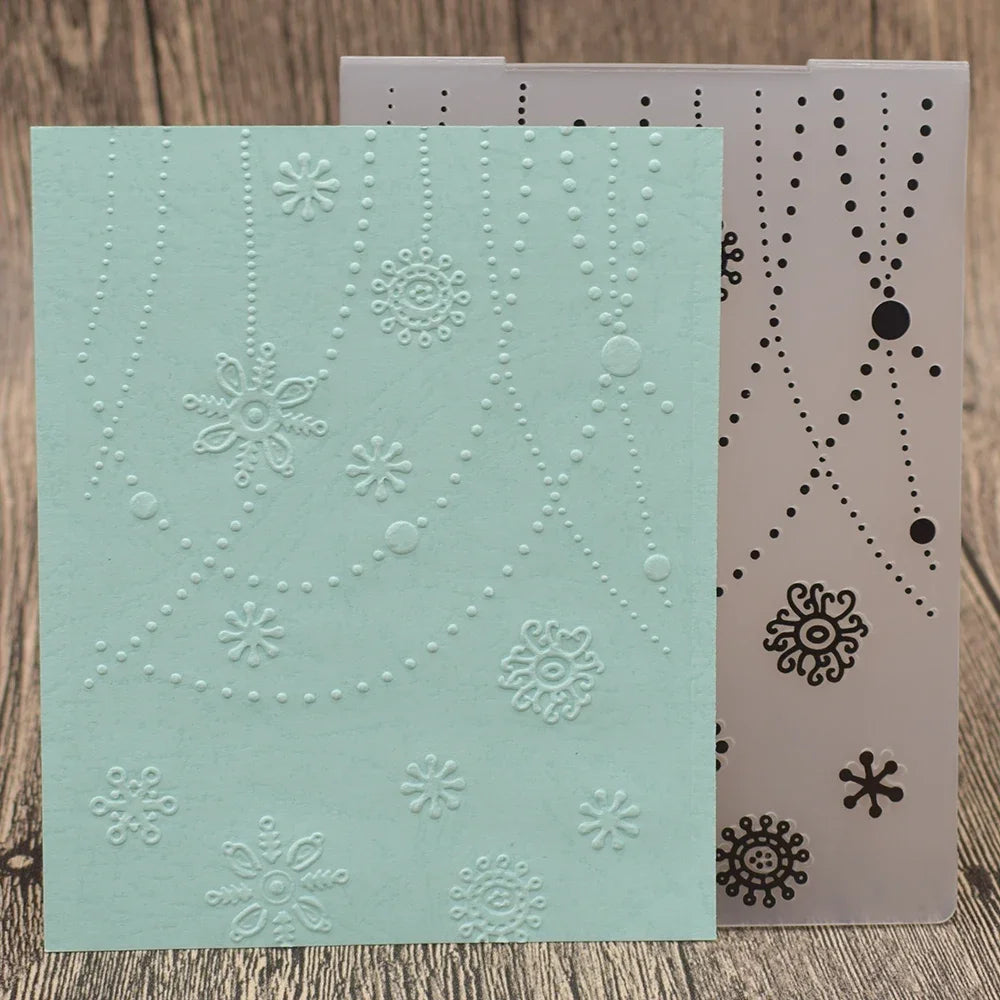 Embossing folder sneeuwvlokken bloemen mal voor scrapbooking en kaarten