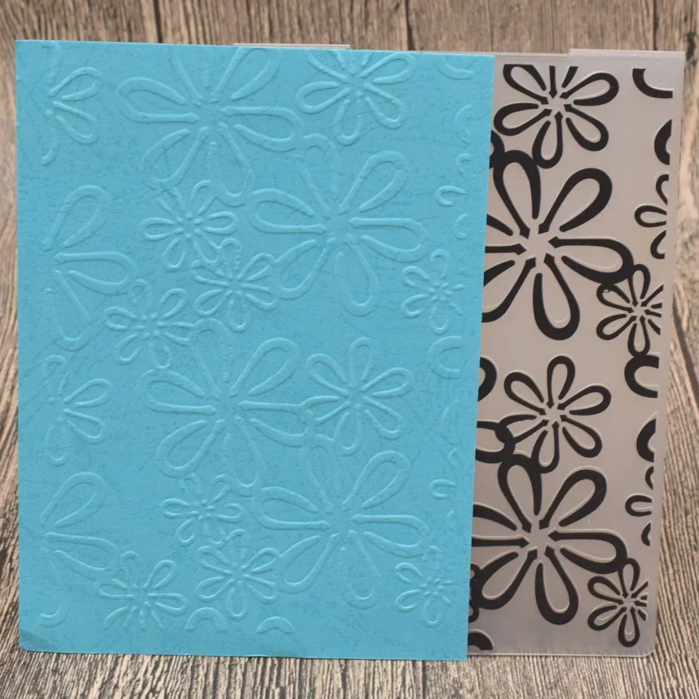 Embossing folder bloemen patroon voor kaarten en scrapbooking