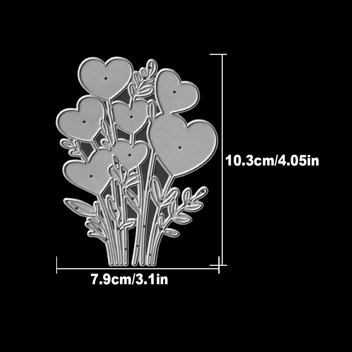 Metalen snijmal voor Kaarten maken en Scrapbook Valentijnsbloemen