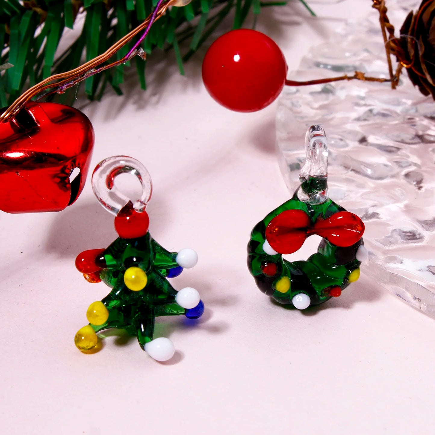 Kerst Hanger – Groen Glazen 3D Kerstboompje als Unieke Sieraad of Decoratie