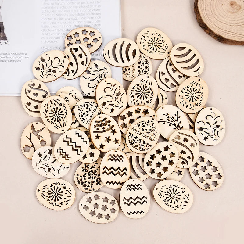 Houten Paas figuur om zelf te kleuren/schilderen paaseieren set