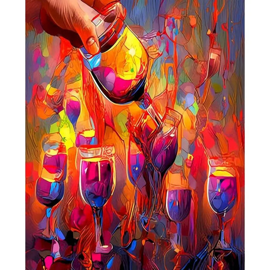 Diamond Painting Overig Kleurrijk Volledig Rond 30x40cm - Glazen