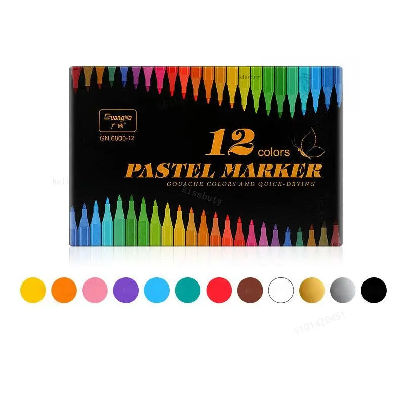 Acryl Pastel Markerstiften – 12/24/36 Kleuren voor Diverse Oppervlakken