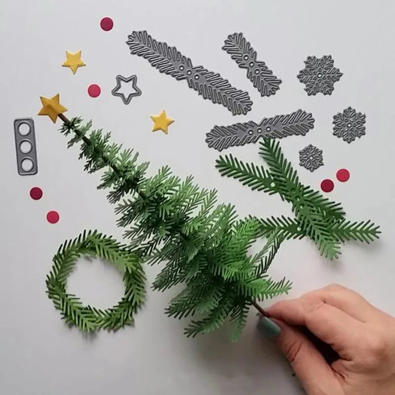 Snijmal kerstboom metalen stans voor kaarten en scrapbooking