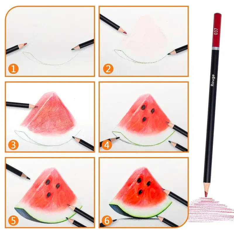 Kleurpotloden set 72 stuks – Zachte kern, met opbergetui