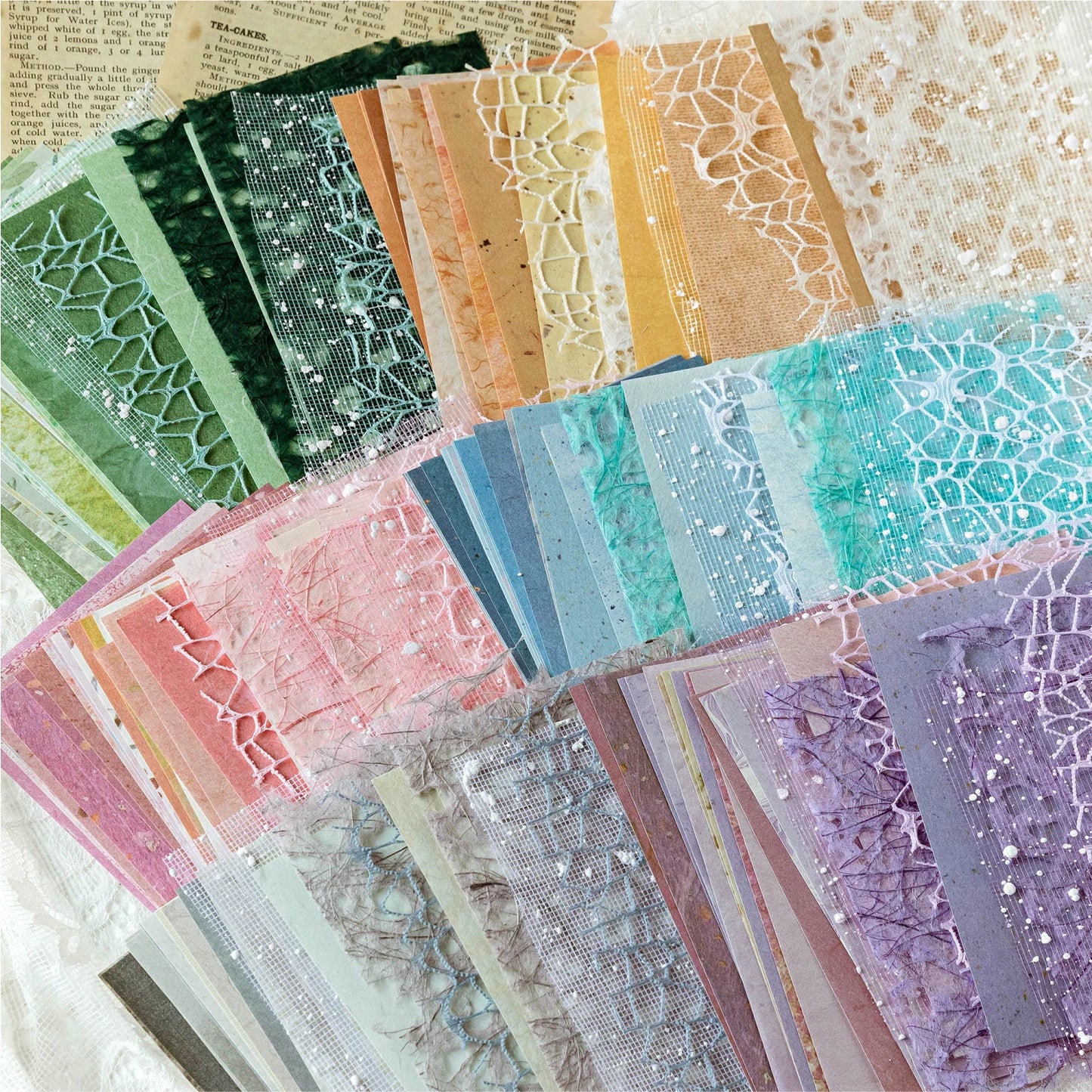 Papier voor kaarten maken of scrapbook vintage kant set 26 stuks
