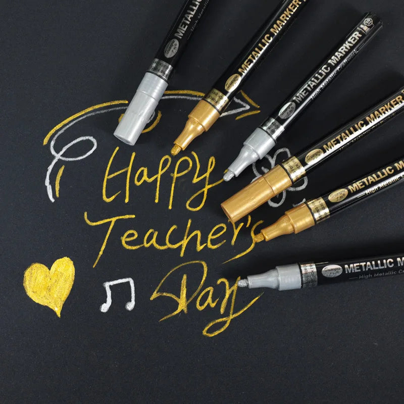 Stiften Metallic Permanent Goud en Zilver – Set van 2 (2-3 mm)