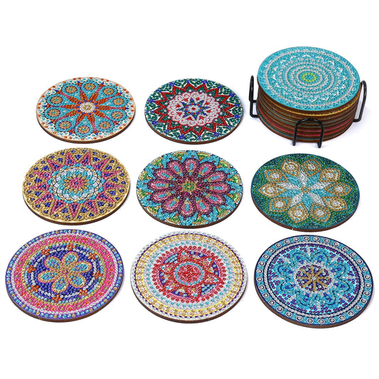 Diamond Painting Onderzetters Mandala met Houder - AA1059