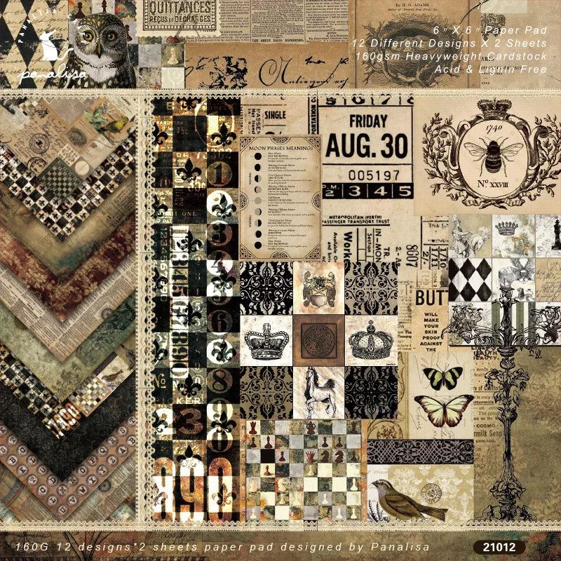 12 vellen scrapbook papier – Achtergrondpapier voor knutselen