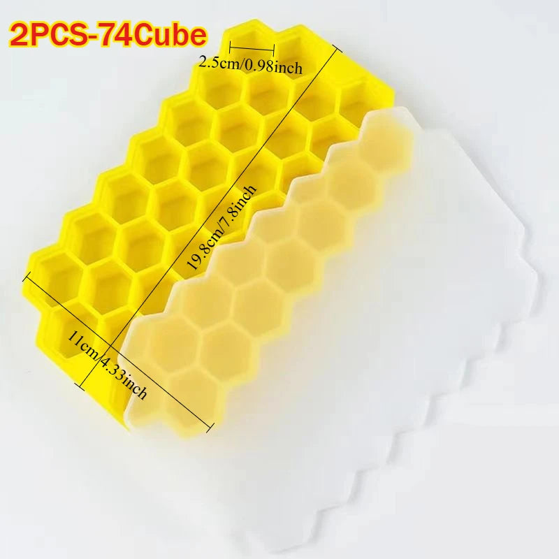 IJsblokjesvorm honingraat silicone met deksel – 148 vakjes