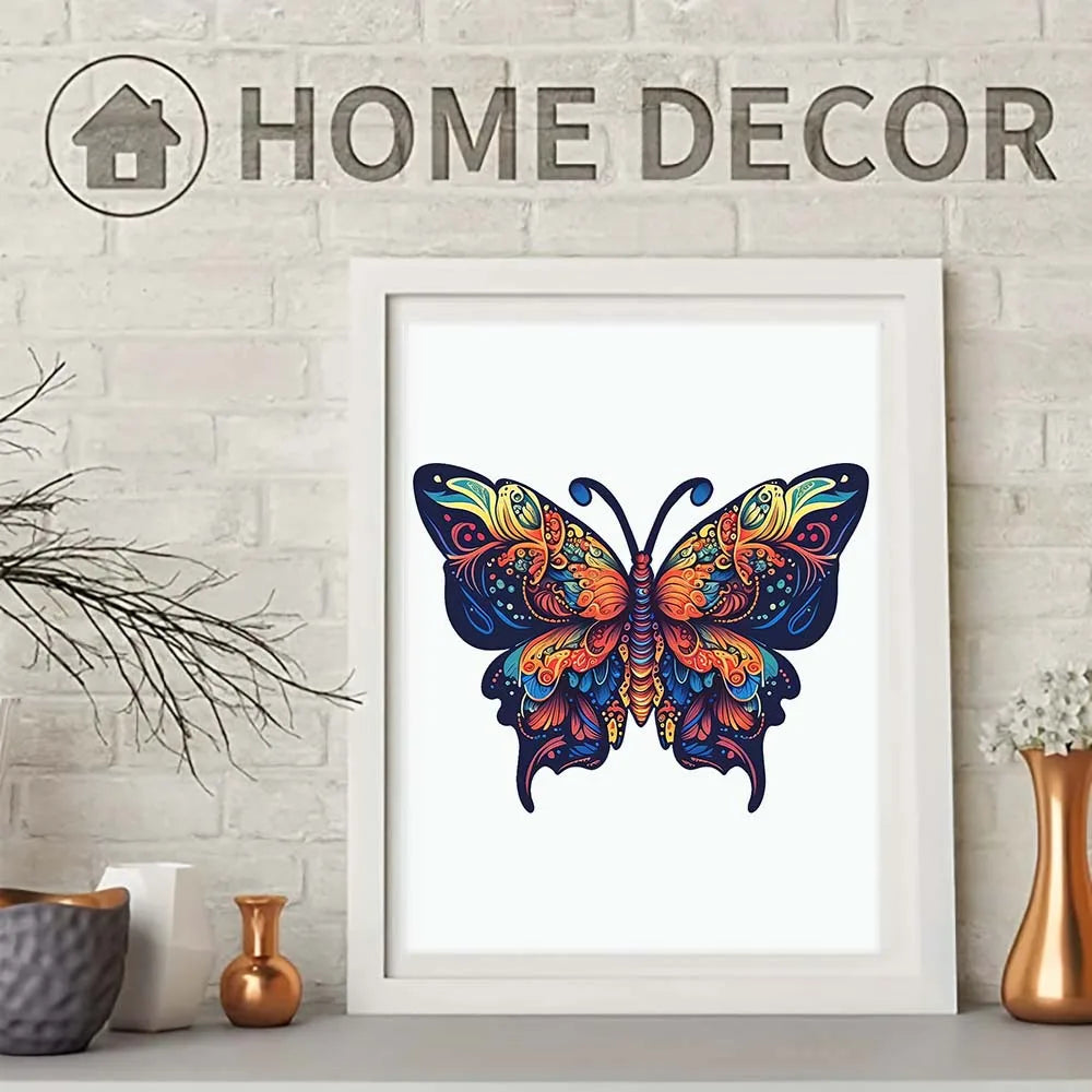 Houten figuren puzzel – Vlinder Schilderij | Keuze uit A3, A4 of A5