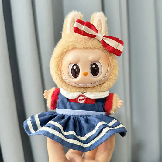 Kleding voor Labubu poppen – schattige Kpop stijl outfit met accessoires