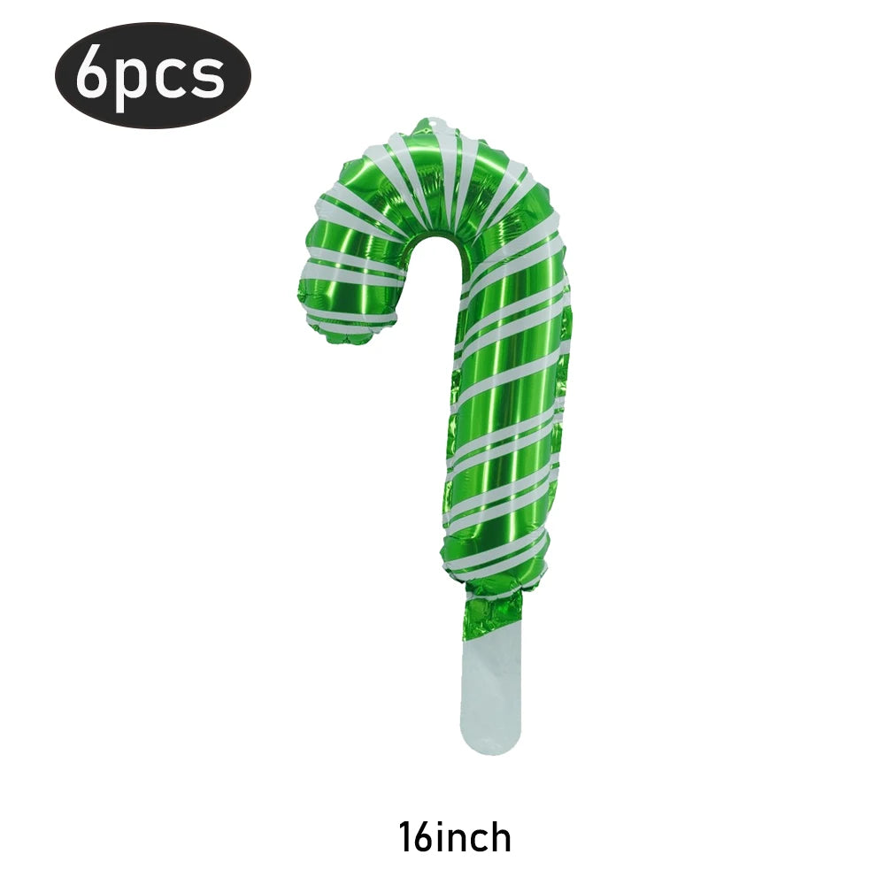 Opblaasbare kerst snoepstok en lolly folieballonnen set – feestdecoratie