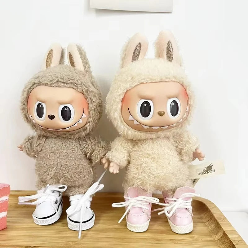 Kleding voor Labubu poppen – Sneakers & accessoires voor 17cm poppen