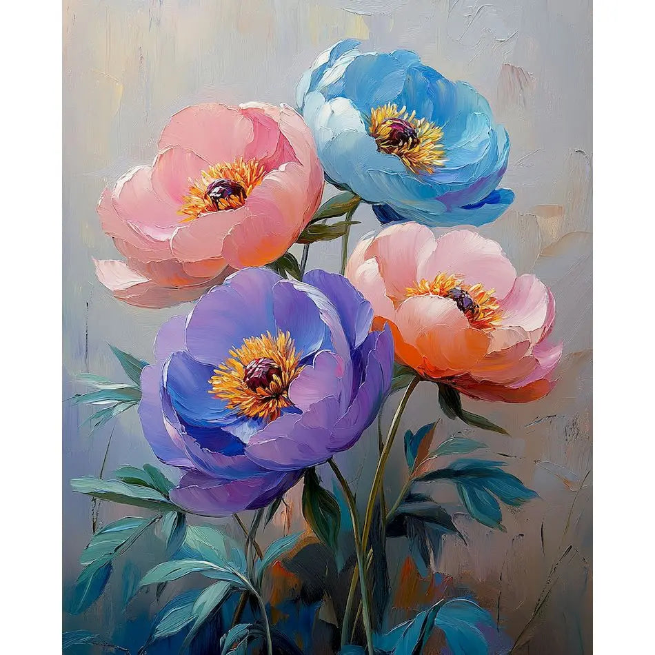 Schilderen op nummer Bloemen en Planten met Zonnebloemen en Lotus