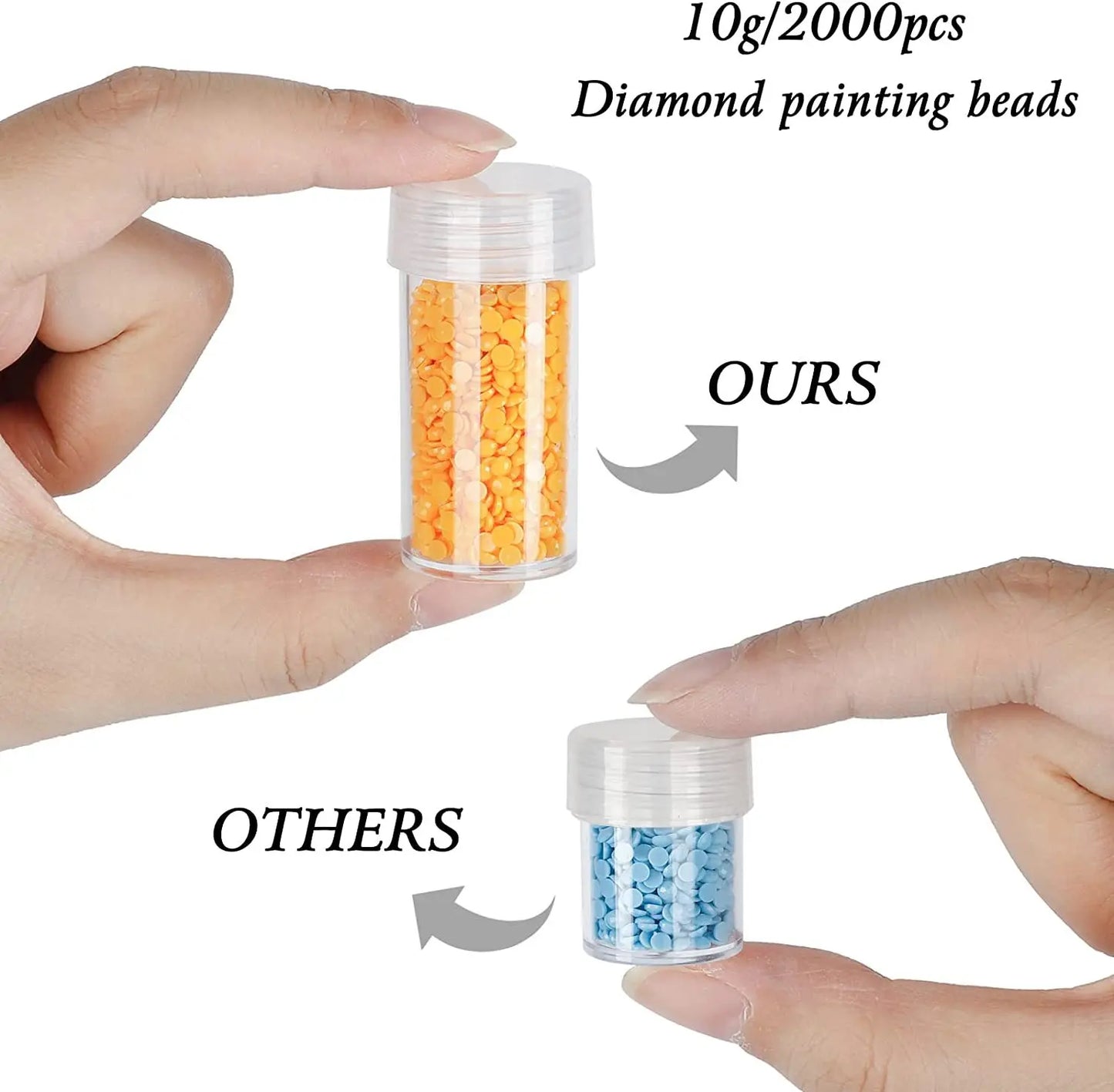 Diamond Painting Sorteer koffer met 60 potjes voor steentjes en accessoires