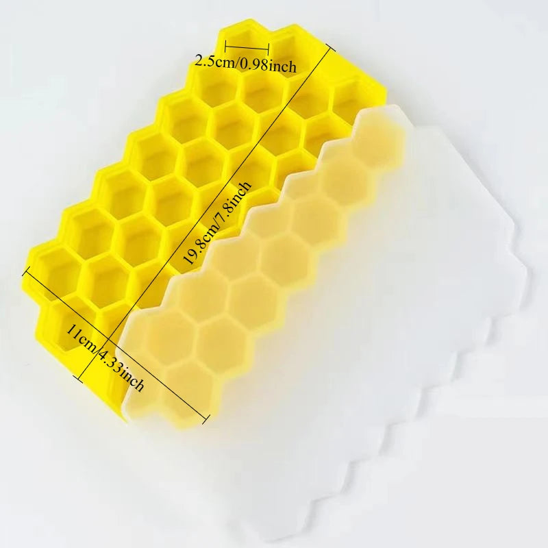 IJsblokjesvorm honingraat silicone met deksel – 148 vakjes