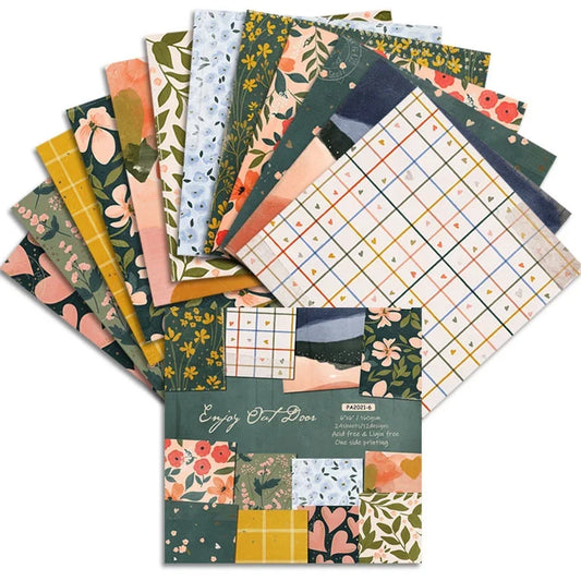 Papier voor kaarten maken of scrapbook outdoor thema 24 vellen