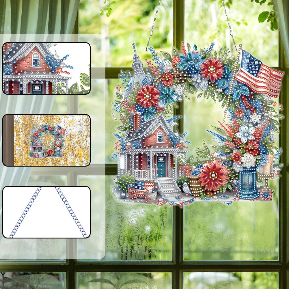 Diamond Painting Hangend ornament Independence Day
