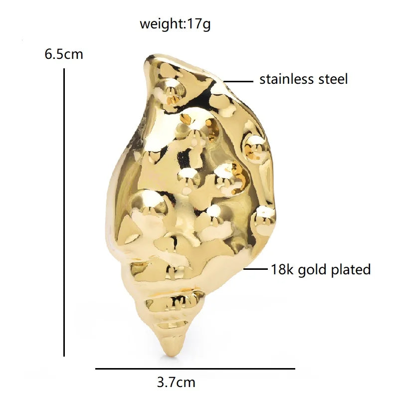 Broche schelp design – stijlvolle unisex roestvrijstalen accessoire voor elke gelegenheid