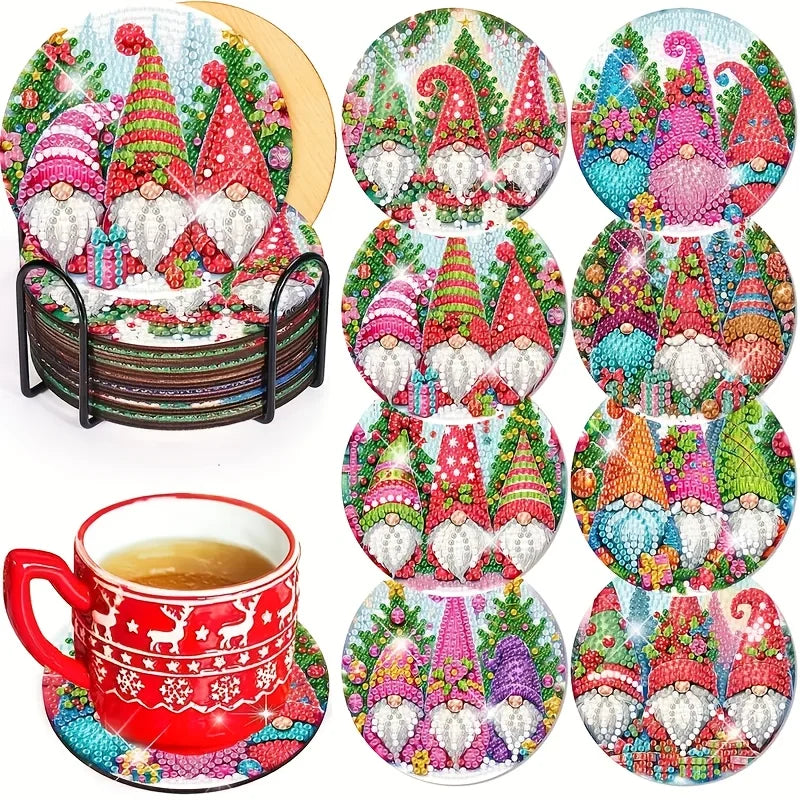 Diamond Painting Onderzetters Kerst Collectie Set Zonder Houder