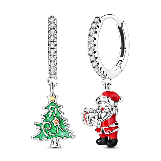 Kerst oorbellen 925 sterling zilver sprankelende hangers voor feestelijke elegantie