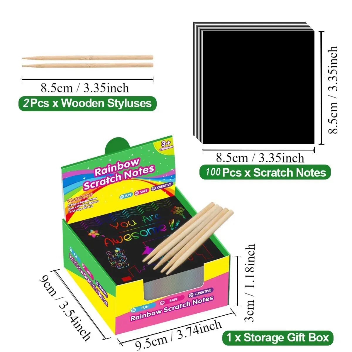 Krastekening creatieve schilderkaarten set 100 stuks voor kinderen en ouders