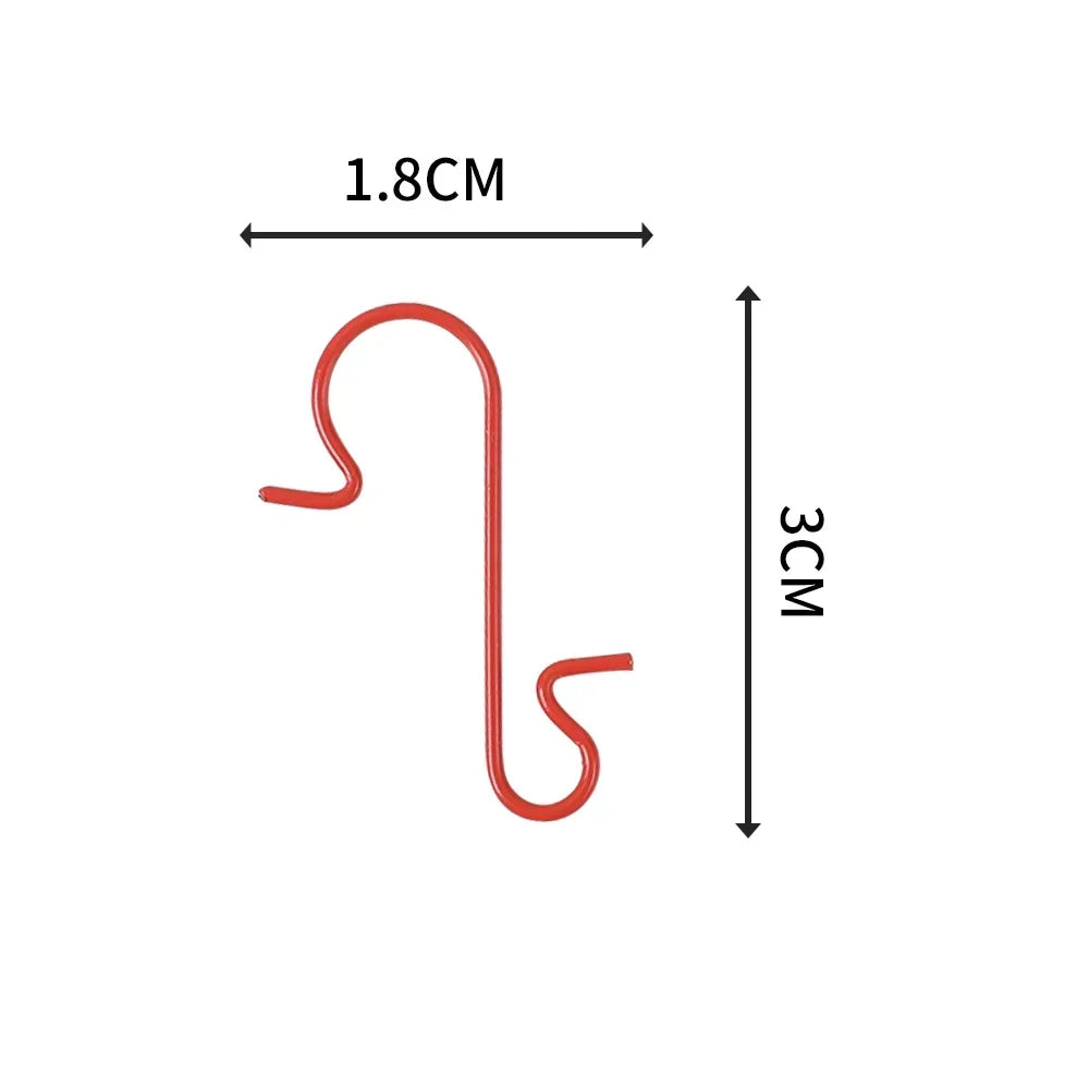 Kerstbal haakjes S-vormig metaal – stevige haken voor kerstboomdecoratie