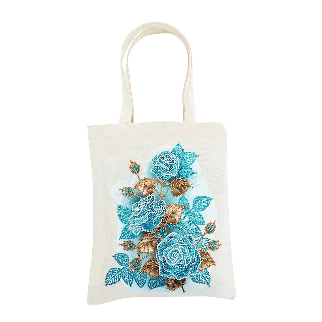 Diamond Painting Tas Bloemen Shopping Bag met Steentjes
