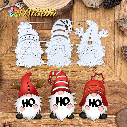 Snijmal Kerst Gnomes Ho Ho Ho voor feestelijke creaties