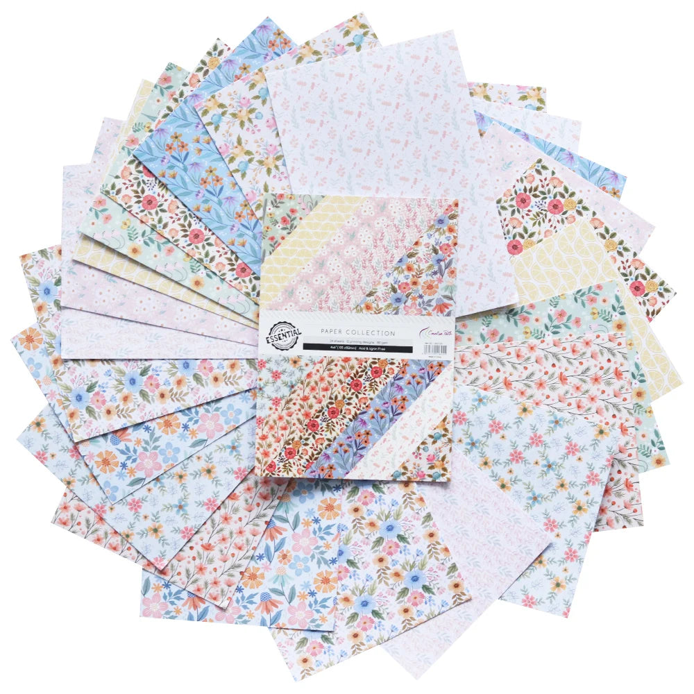 Creative Path Scrapbook Papier - 24 vellen - 12 ontwerpen - 15x10 cm