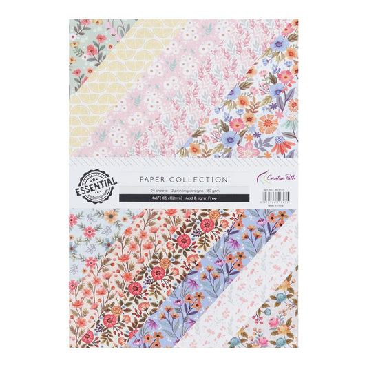 Creative Path Scrapbook Papier - 24 vellen - 12 ontwerpen - 15x10 cm