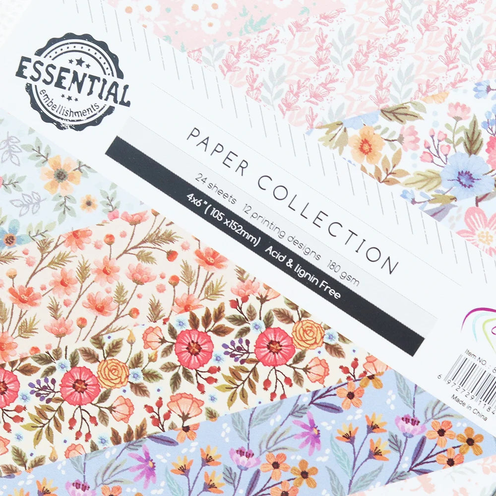 Creative Path Scrapbook Papier - 24 vellen - 12 ontwerpen - 15x10 cm