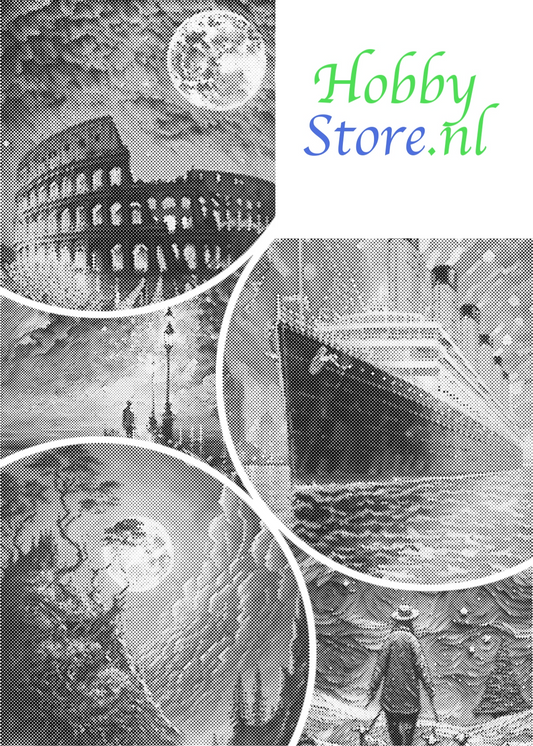 DOT Painting Landschappen en Gebouwen – Voorbedrukt Canvas (40x60cm, 50x75cm, 60x90cm)