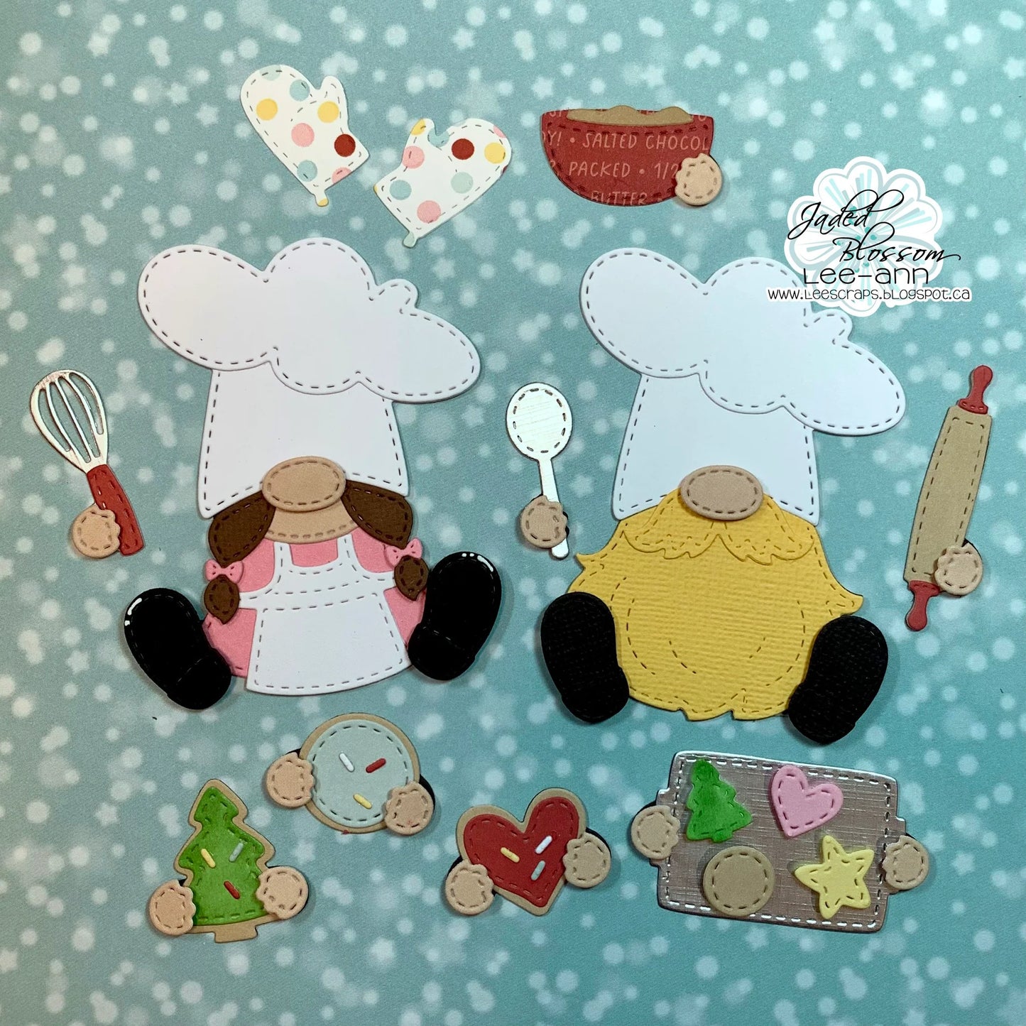 JB Collections Gnome add on snijmallen set voor creatieve kaarten en tafereeltjes - Bakken