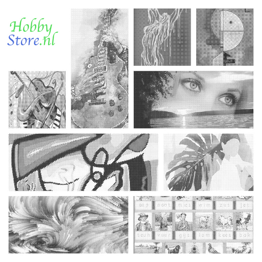 DOT Painting Abstract en Aap Noot Mies - Keuze uit 30x40cm, 45x60cm of 60x80cm